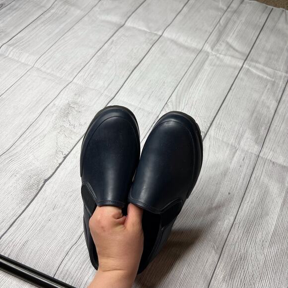 G.H. Bass & Co Navy Blue Rubber Slip On Rain Shoes Clogs Size 6M - Picture 5 of 8